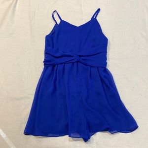 Girls Size 16 Cobalt Blue Romper